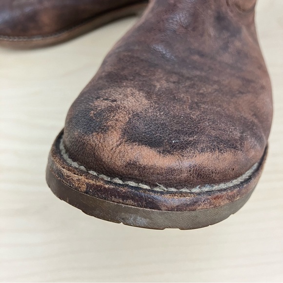 Frye Women’s Size 11.0 B Celia x Stitch Tall Brown Leather Riding Boots Pull On - Picture 6 of 15